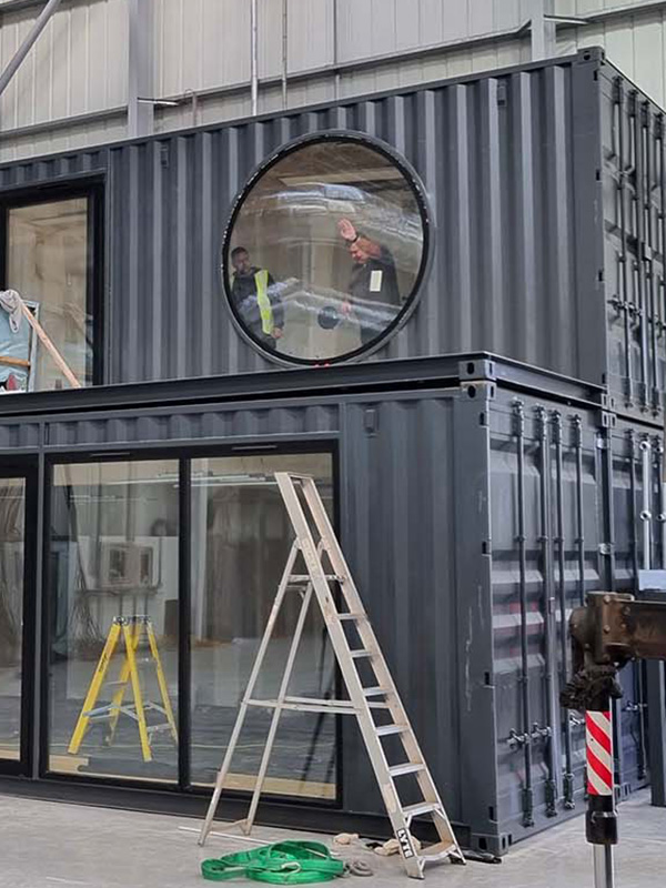 container conversion modification preparing glazing for transportation